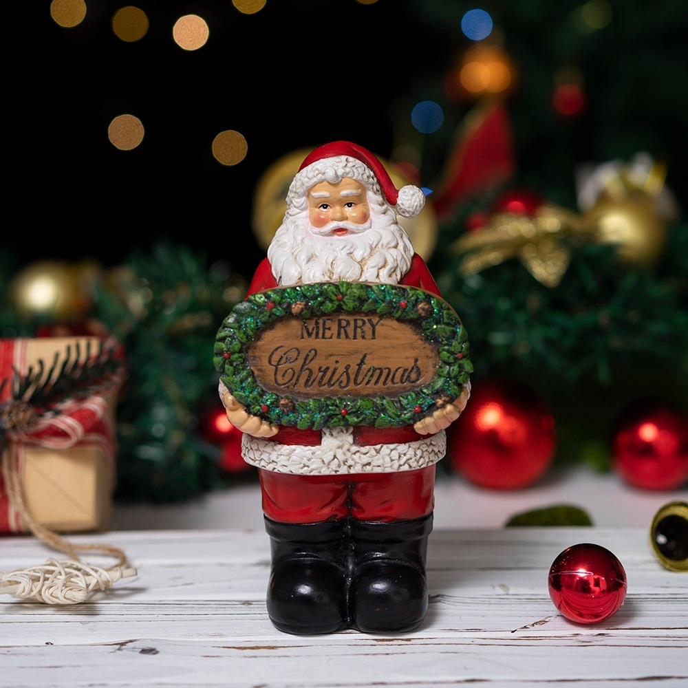 Home Xmas Decor Ideas - 재미있는 크리스마스 장식품 레진 산타클로스 조각상