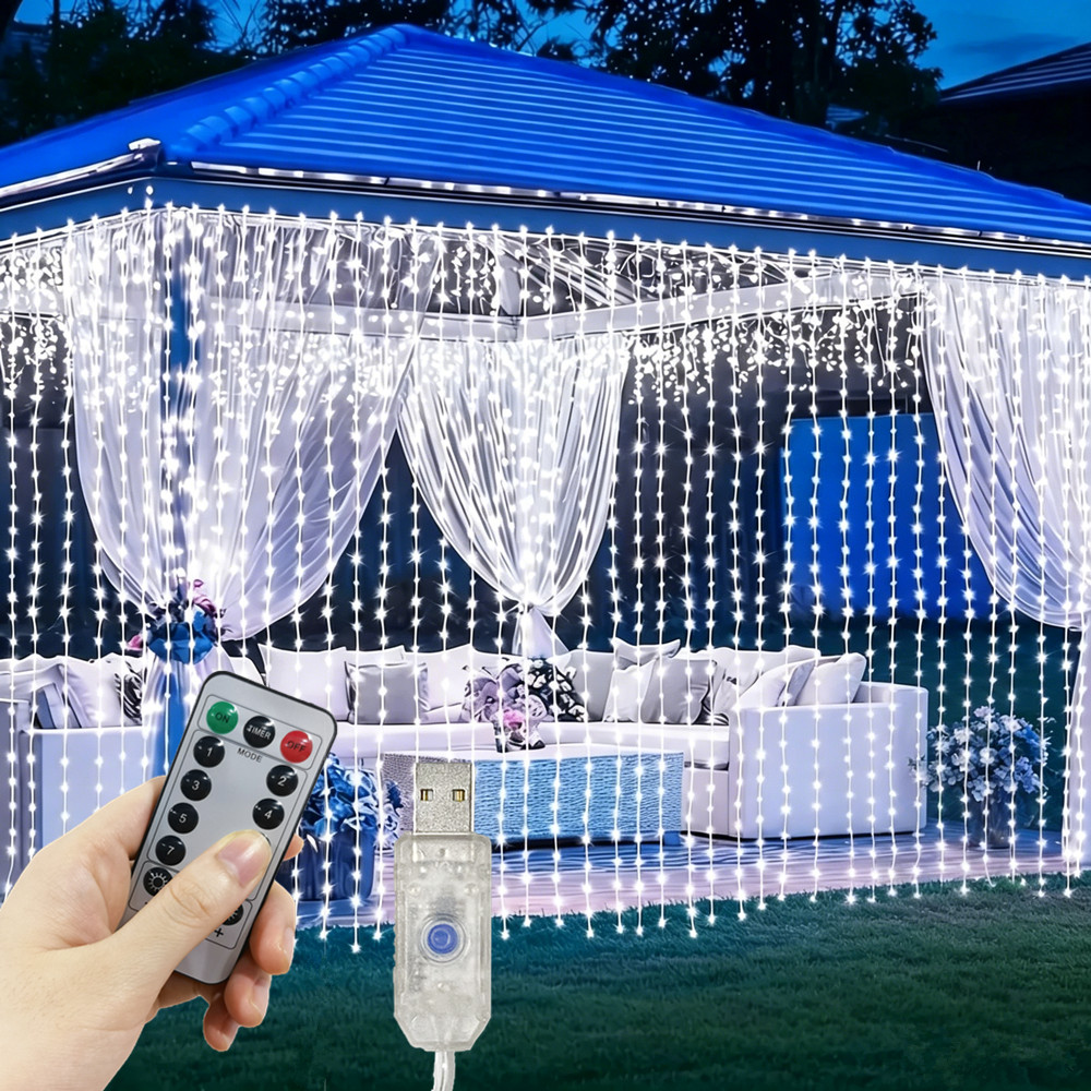 Fairy Lights Bedroom - 3/4/6m 요정 조명, 8가지 모드 USB