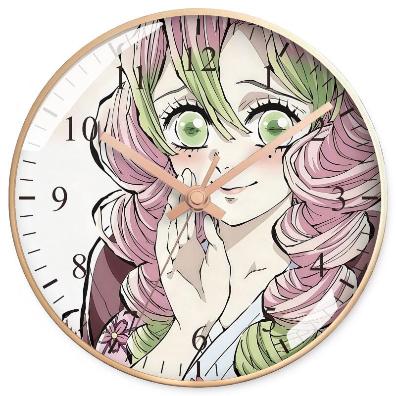 Wall Clock Silent - 악마 슬레이어 애니메이션 만화 벽시계 Muichiro