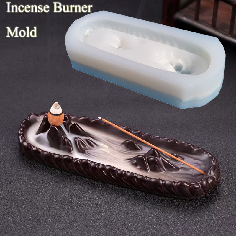 Incense Stick Holder - 대형 콘크리트 향 거치대 실리콘 몰드,