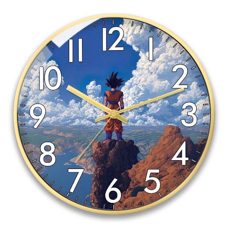 Wall Clock Silent - 애니메이션 드래곤볼 손오공 만화 캐릭터 석영