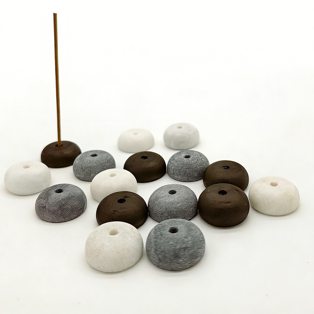 Incense Stick Holder - 2개 천연석 향꽂이 코일 향로 석영석