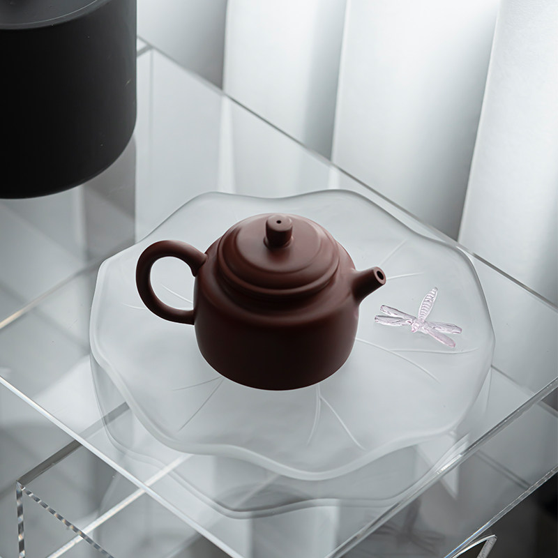 Home Decor Zen Style - 유약 처리된 잠자리 모양 찻주전자 받침대