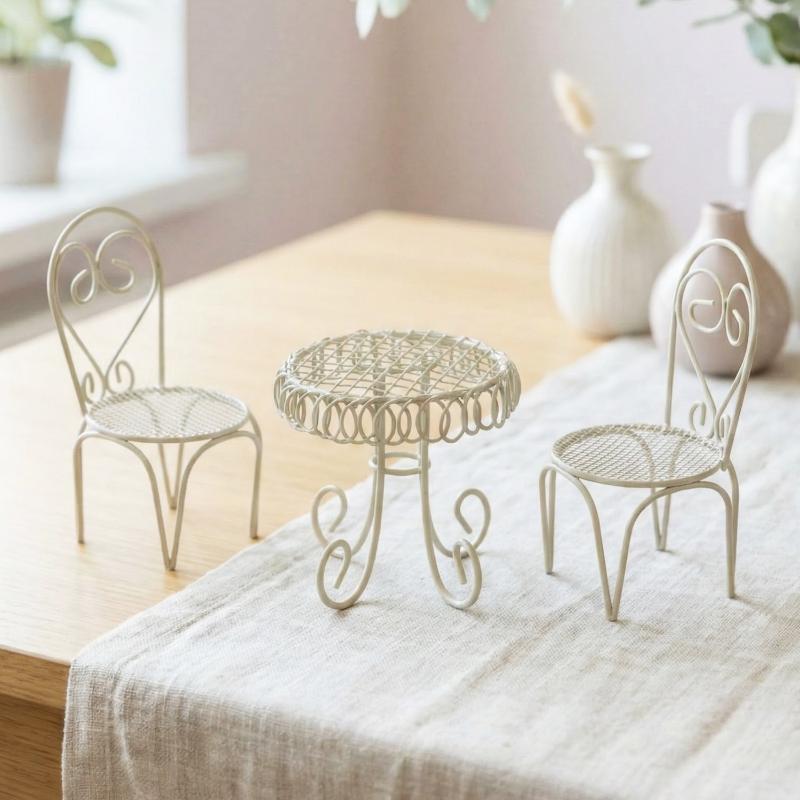 Home Decor Furniture - 1/3Pcs 인형 집 정원 디스플레이 장식품