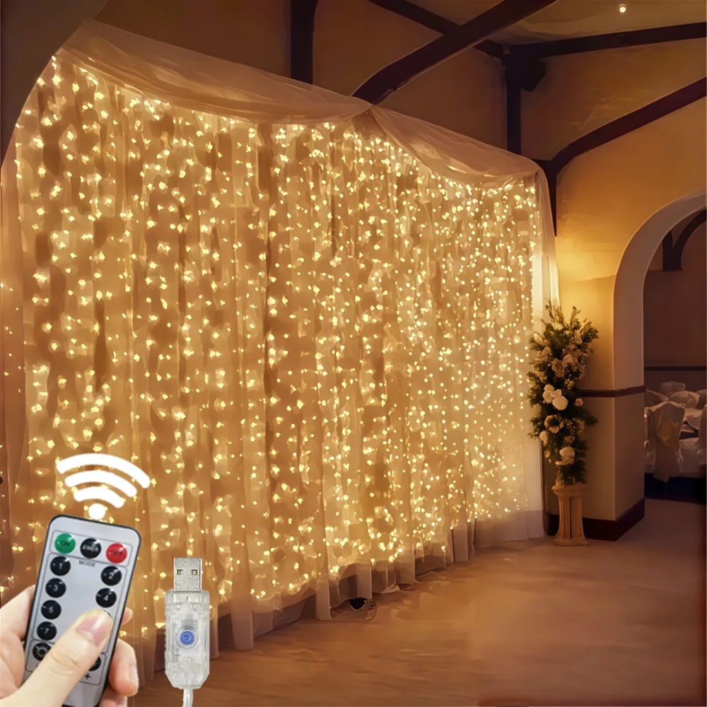 Fairy Lights Bedroom - 3/6m LED 커튼 스트링 조명 USB