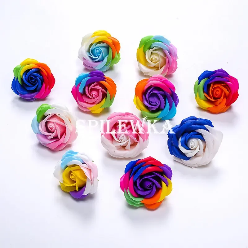 Home Decor Diy - Spilewka 6X7cm 화려한 장미 인공 꽃