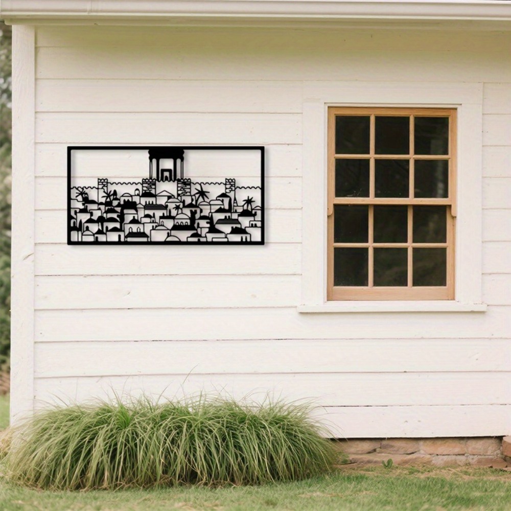 Home Decor You - CIFBUY 금속 벽 예술 예루살렘 벽화