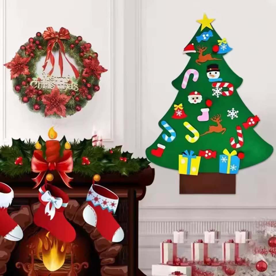 어린이 DIY 펠트 크리스마스 트리 세트 크리스마스 홈 - Home Xmas Decor Ideas 리뷰 및 가격