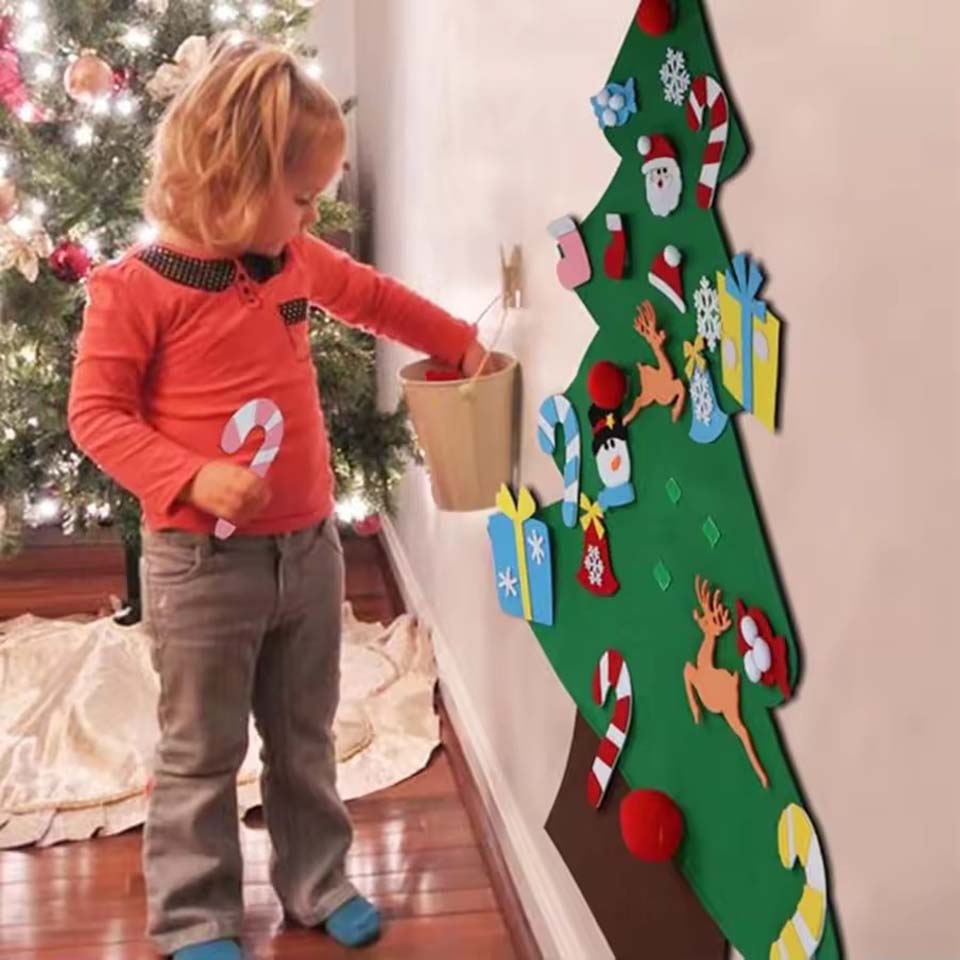 어린이 DIY 펠트 크리스마스 트리 세트 크리스마스 홈 - Home Xmas Decor Ideas 리뷰 및 가격