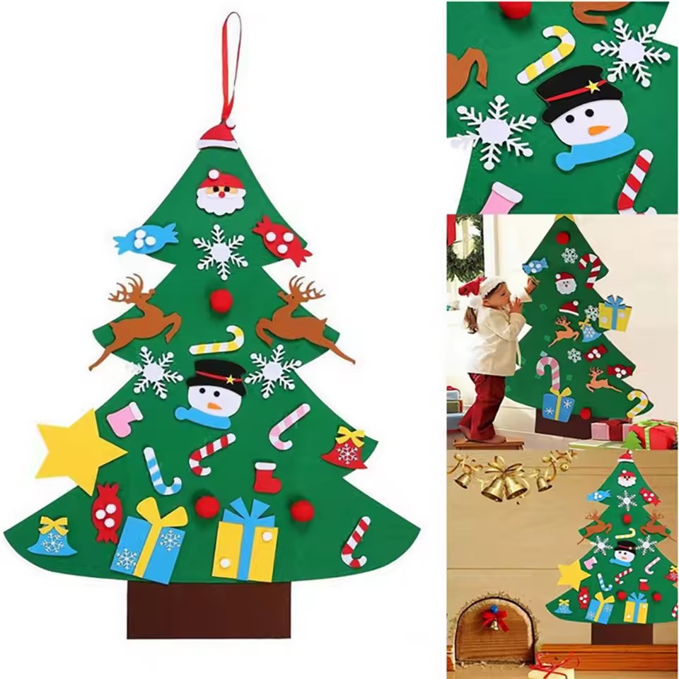 어린이 DIY 펠트 크리스마스 트리 세트 크리스마스 홈 - Home Xmas Decor Ideas 리뷰 및 가격
