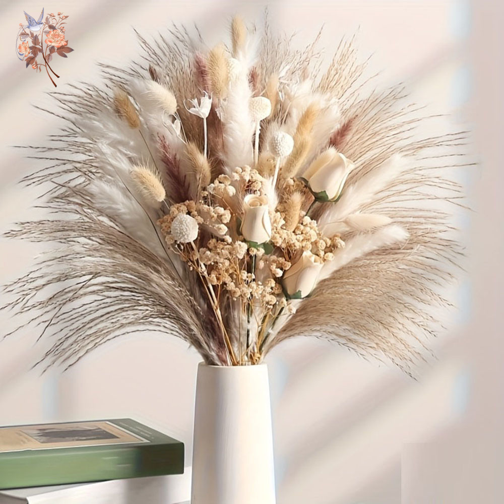 80개 인조 드라이플라워 부케, 인테리어 홈 테이블 장 - Dried Flower Bouquet 리뷰 및 가격