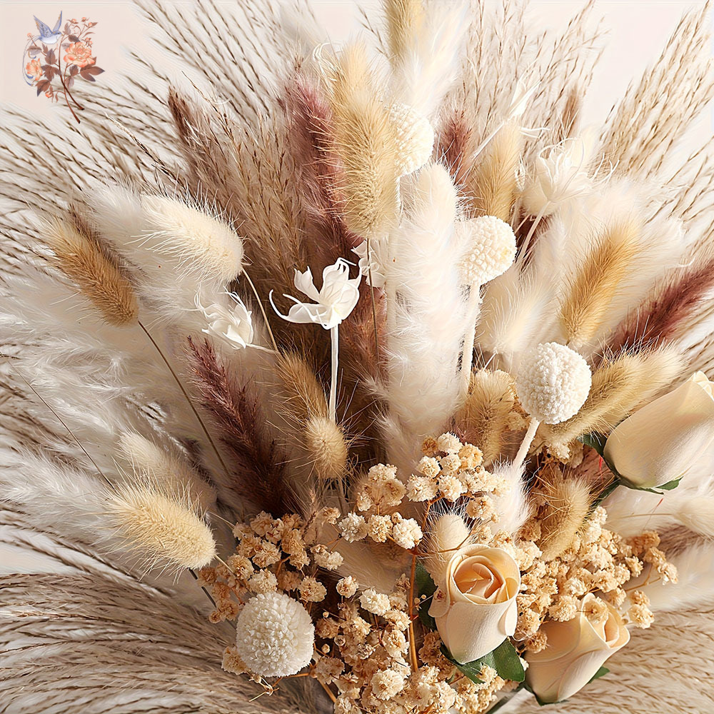 80개 인조 드라이플라워 부케, 인테리어 홈 테이블 장 - Dried Flower Bouquet 리뷰 및 가격