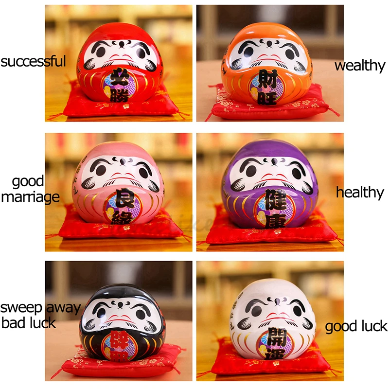 4.5 인치 일본 세라믹 다루마 입상, FengShui - Home Decor Zen Style 리뷰 및 가격