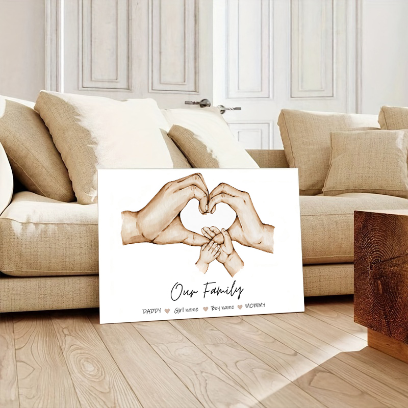 맞춤형 가족 이름 캔버스 그림 미니멀리스트 아트 프린트 - Home Decor Furniture 리뷰 및 가격