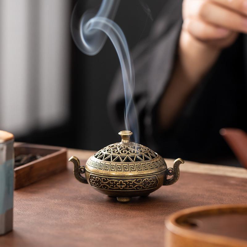 레트로 구리 향로 향꽂이 홀더 청동 빈티지 향로 숯불로 - Incense Stick Holder 리뷰 및 가격