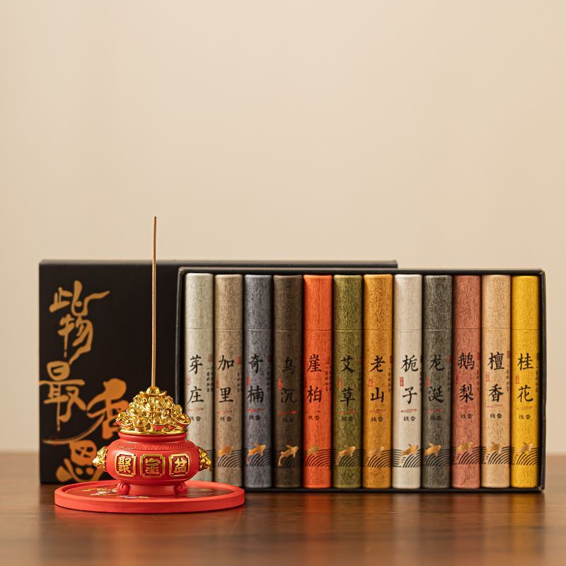 중국 스타일 행운 보물 그릇 향꽂이 빈티지 레드 골드  - Incense Stick Holder 리뷰 및 가격
