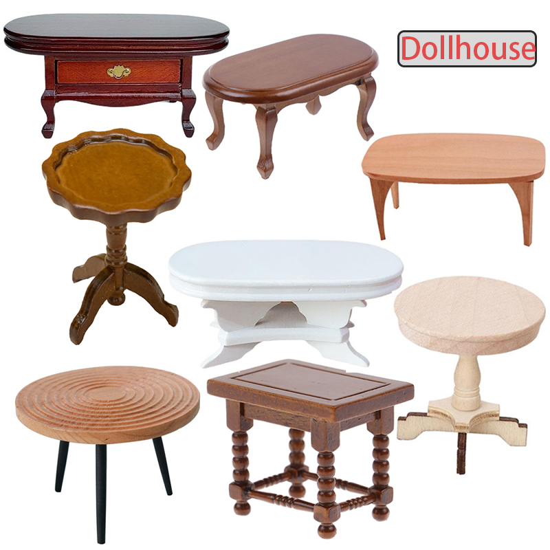 1:12 인형집 미니어처 원형 테이블 티 테이블 인형  - Home Decor Furniture 리뷰 및 가격