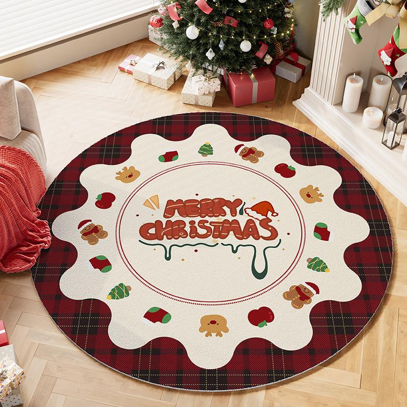 라운드 러그 – 거실을 위한 아늑한 휴일 홈 데코, 완 - Home Xmas Decor Ideas 리뷰 및 가격