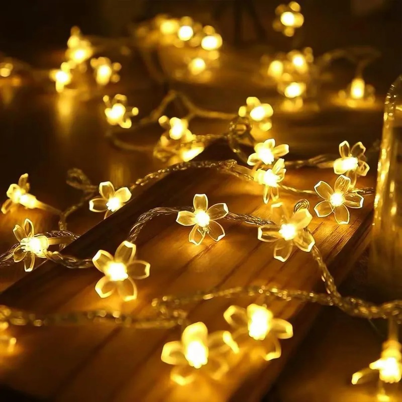 1PC 벚꽃 꽃 요정 조명 배터리 구동 방수 스트링 조 - Fairy Lights Bedroom 리뷰 및 가격