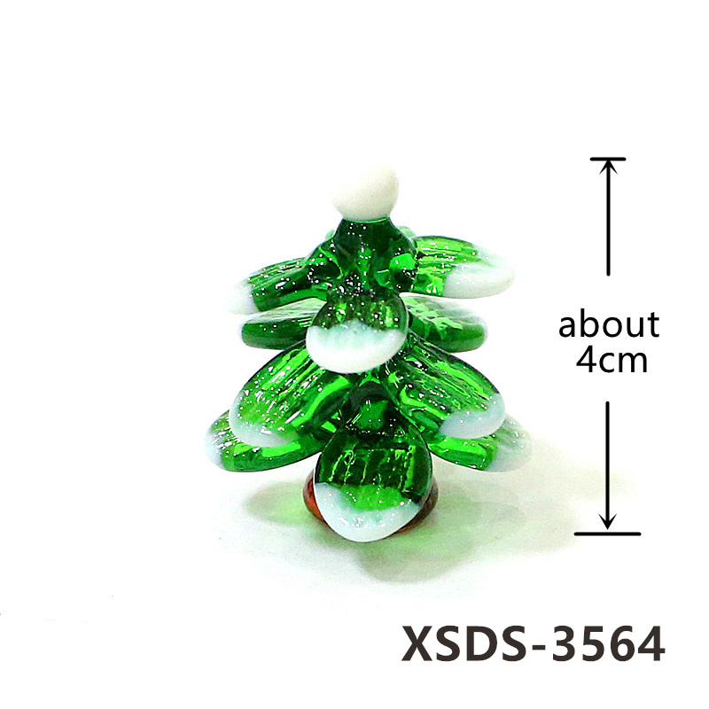 커스텀 귀여운 무라노 유리 크리스마스 트리 미니 피규어 - Home Xmas Decor Ideas 리뷰 및 가격