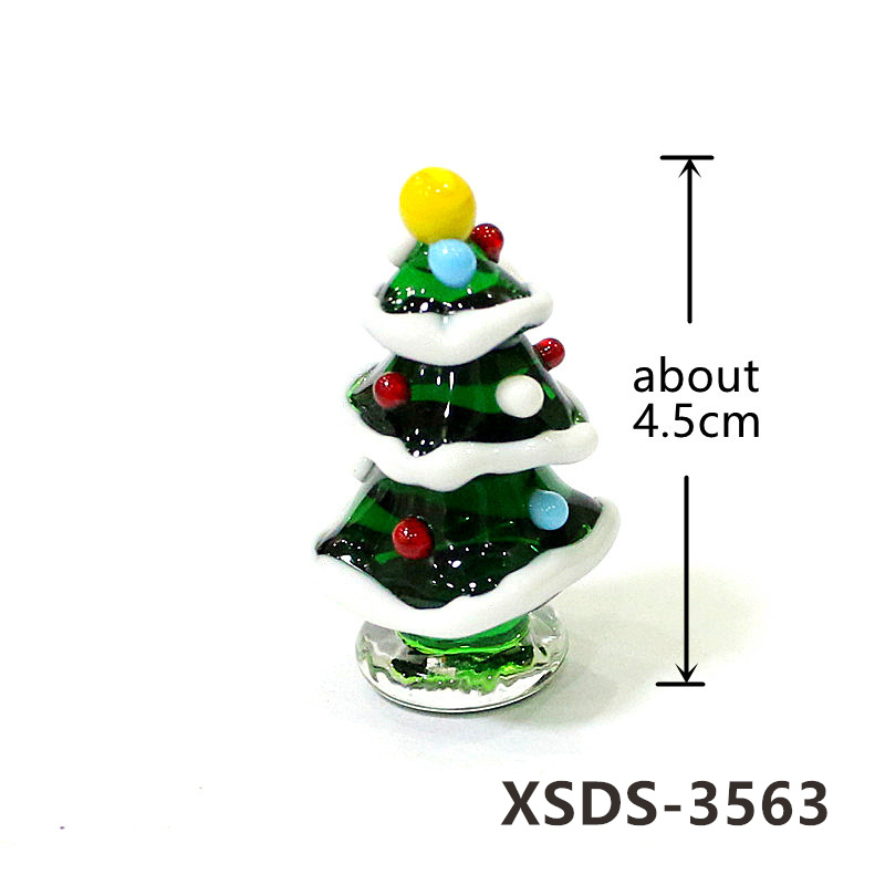 커스텀 귀여운 무라노 유리 크리스마스 트리 미니 피규어 - Home Xmas Decor Ideas 리뷰 및 가격