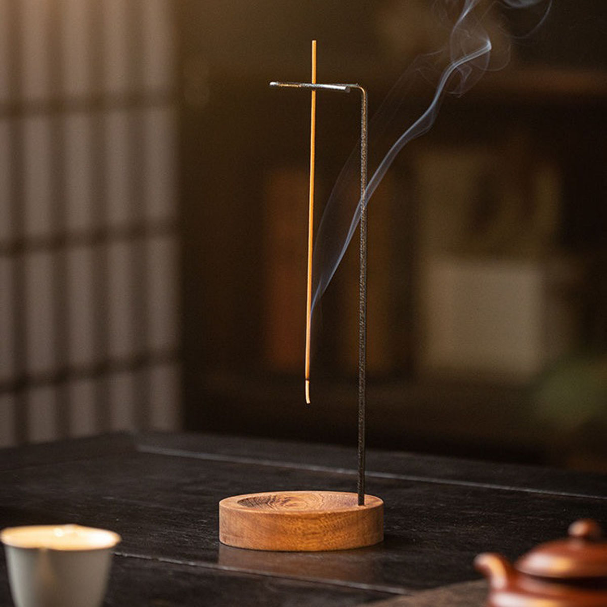 창의적인 거꾸로 된 향로 향꽂이 나무 원형 향 트레이  - Incense Stick Holder 리뷰 및 가격