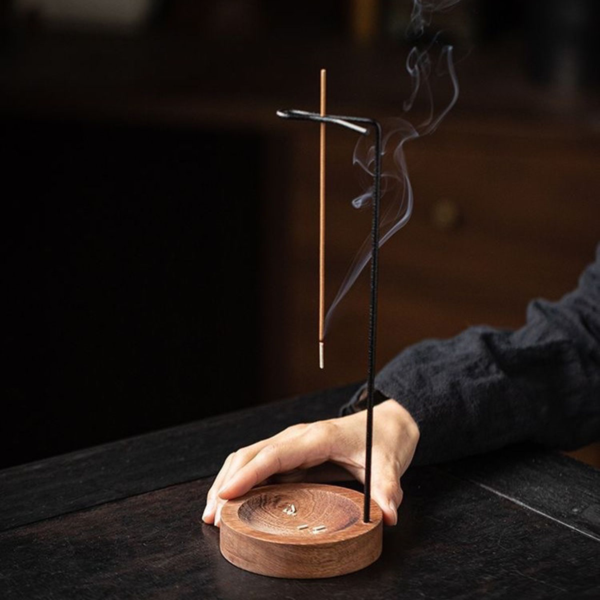 창의적인 거꾸로 된 향로 향꽂이 나무 원형 향 트레이  - Incense Stick Holder 리뷰 및 가격
