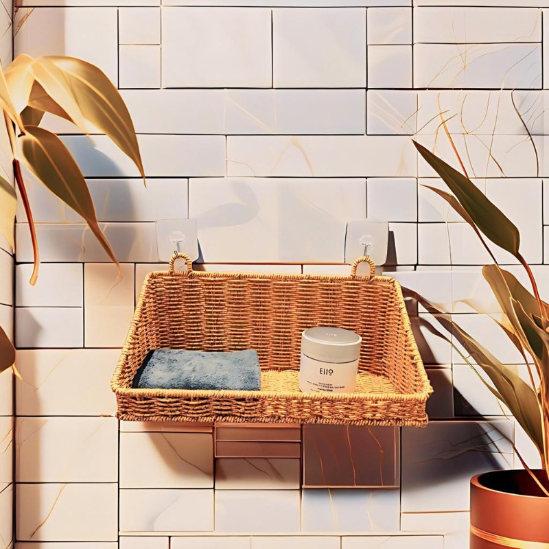 짠 라탄 걸이형 수납 바구니, 벽걸이형 햄퍼, 주방 가 - Woven Wall Basket 리뷰 및 가격