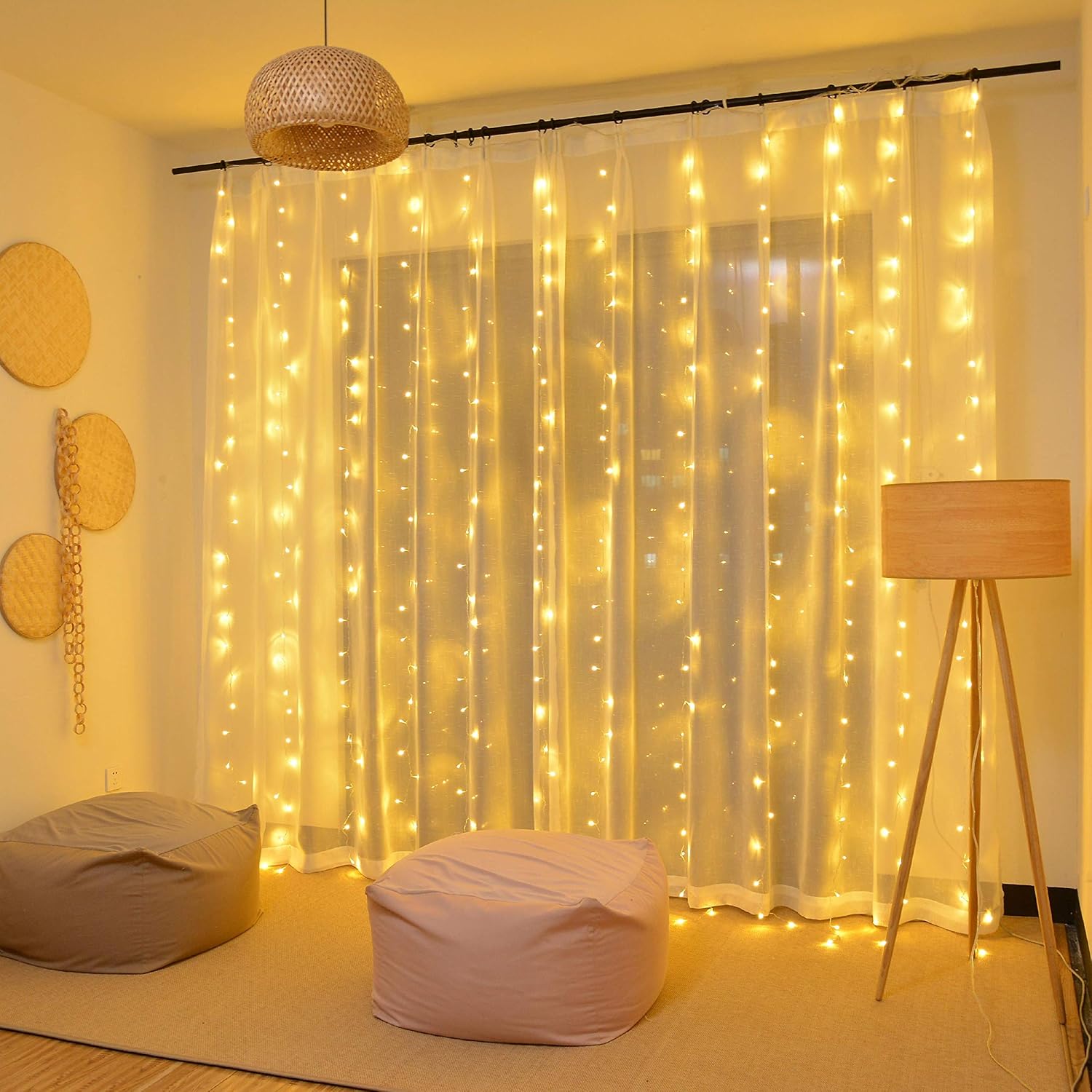 3m LED 커튼 스트링 조명 USB 페스툰 리모컨 방 - Fairy Lights Bedroom 리뷰 및 가격