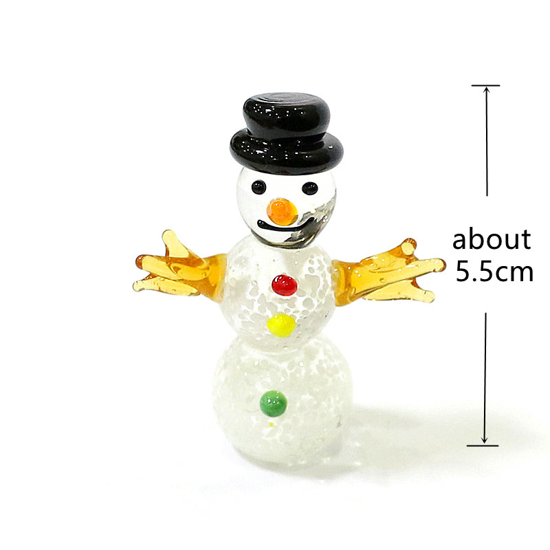 미니 유리 눈사람 피규어 귀여운 크리스마스 장식품, 가 - Home Xmas Decor Ideas 리뷰 및 가격