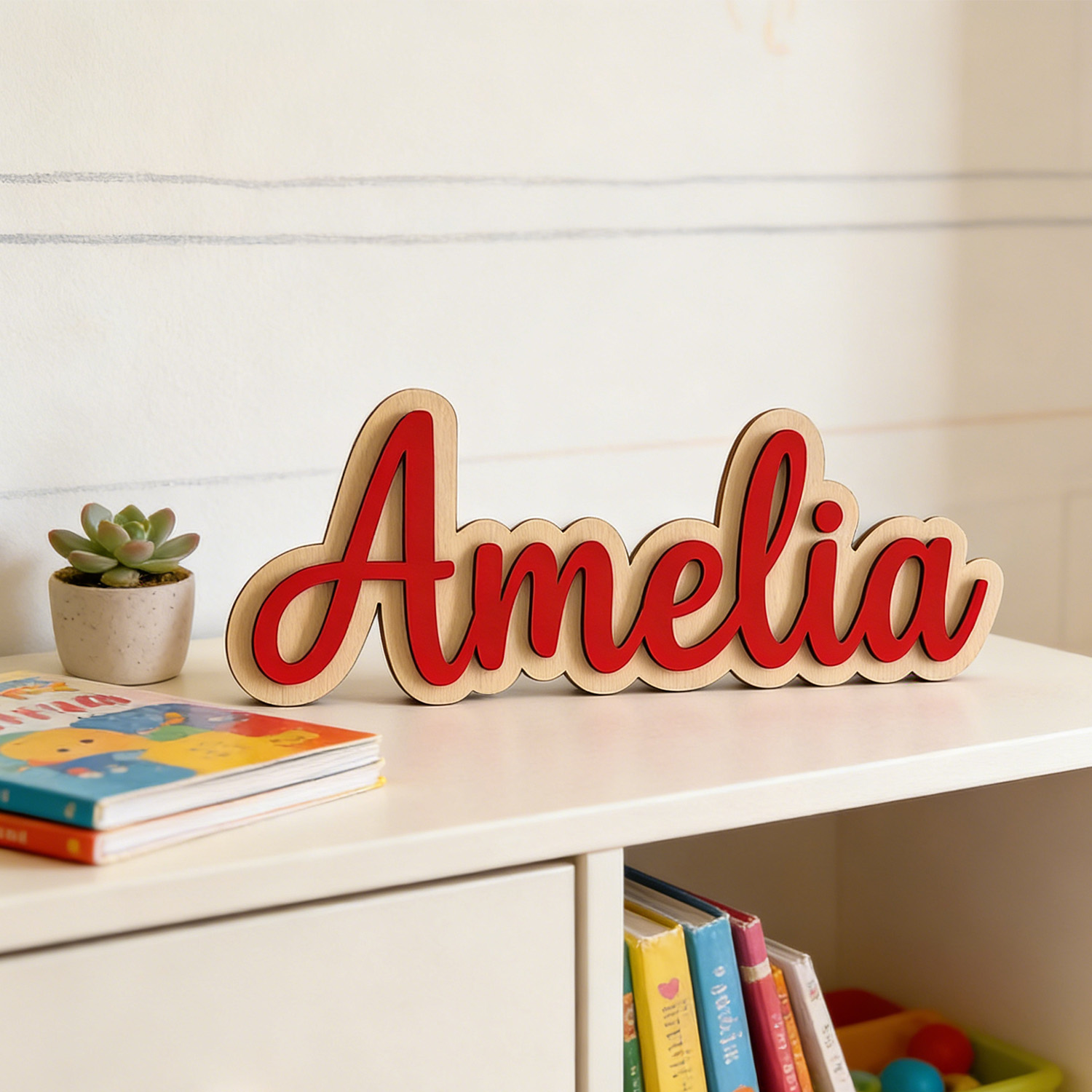 1개 맞춤형 이중층 목재 성 이름표, 맞춤형 선물, 어 - Home Decor For Birthday 리뷰 및 가격
