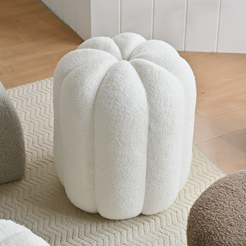 심플한 화장대 스툴 호박 모양 테디 벨벳 원목 프레임  - Home Decor Furniture 리뷰 및 가격