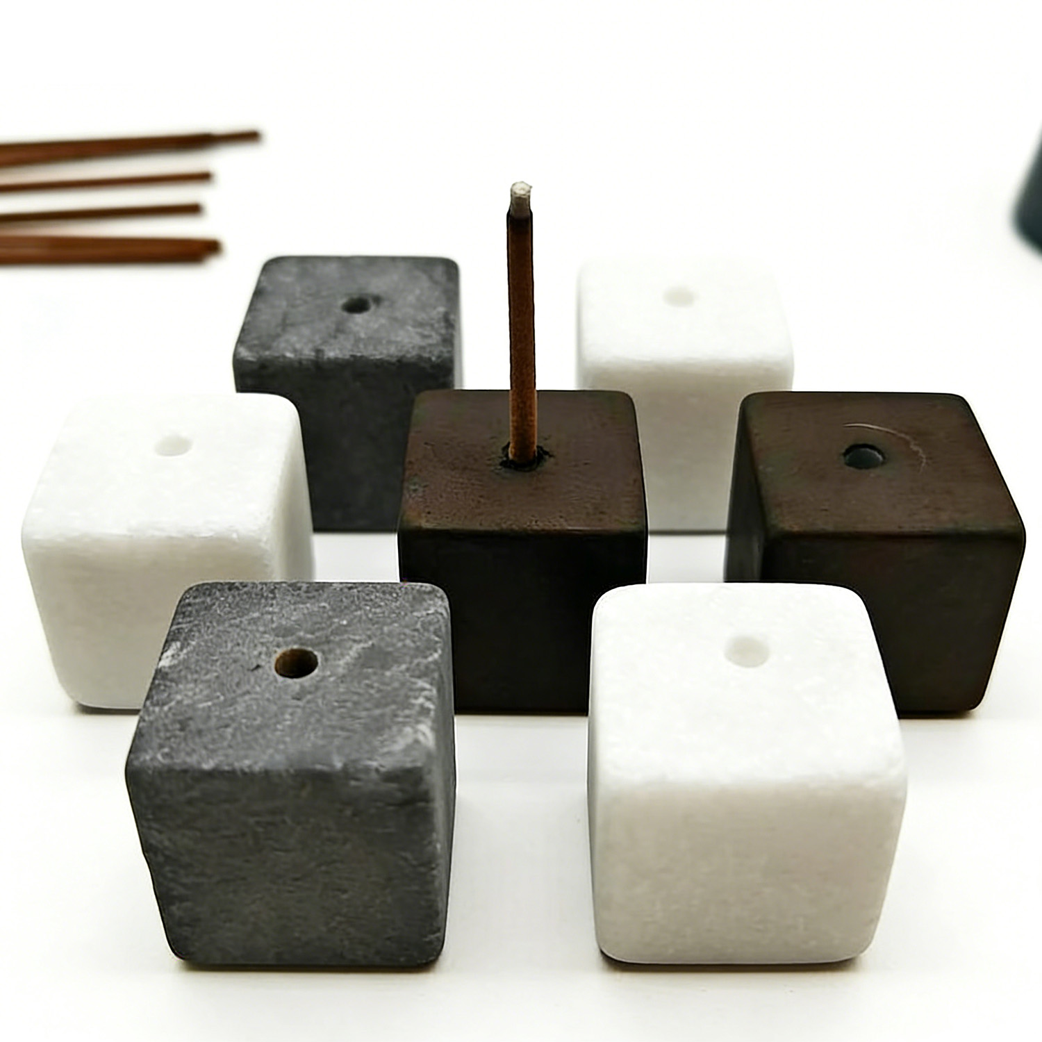 2개 천연석 향꽂이 코일 향로 석영석 받침대 불교 실내 - Incense Stick Holder 리뷰 및 가격