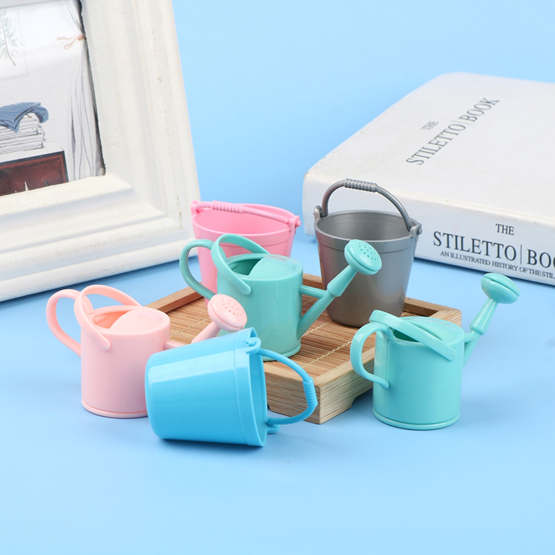 2개 세트 플라스틱 인형집 미니어처 양동이 물뿌리개 모 - Home Decor Furniture 리뷰 및 가격