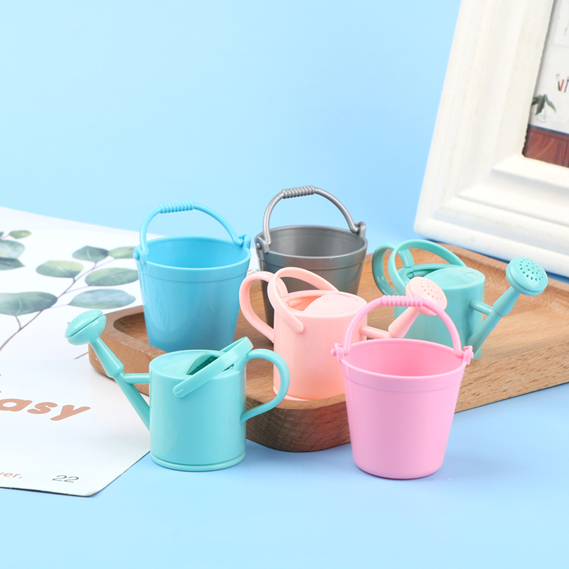 2개 세트 플라스틱 인형집 미니어처 양동이 물뿌리개 모 - Home Decor Furniture 리뷰 및 가격