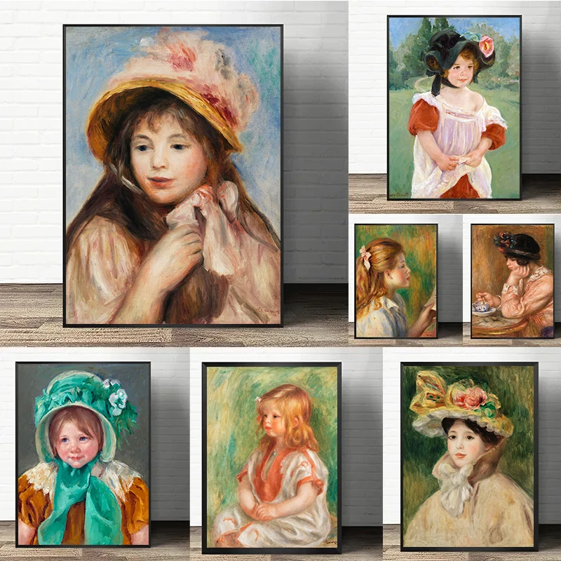 유명 화가의 작품 르누아르와 메리 카사트 여성 초상화  - Watercolor Poster Print 리뷰 및 가격