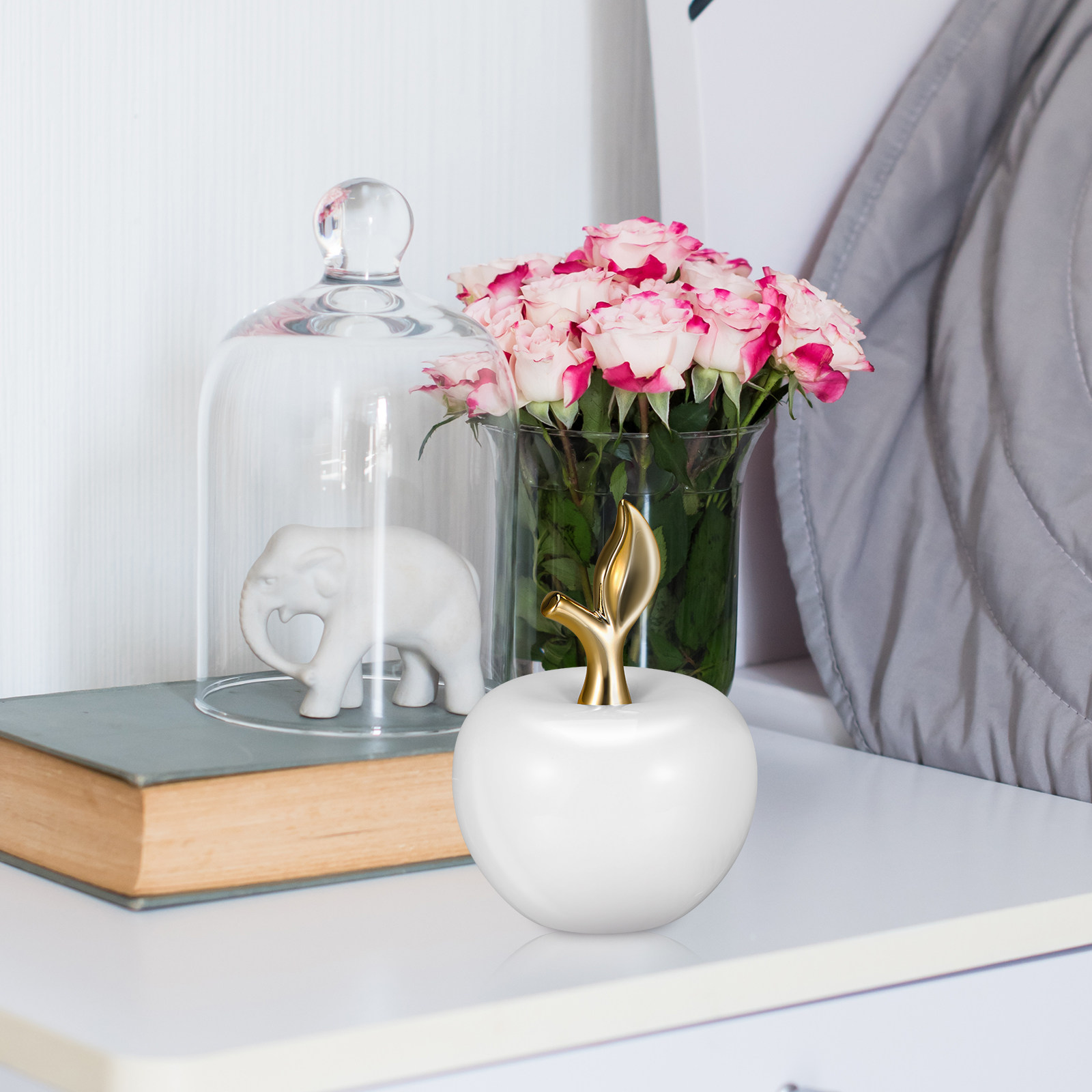 세라믹 사과 장식품 실물 같은 시뮬레이션 과일 예술품  - Home Xmas Decor Ideas 리뷰 및 가격