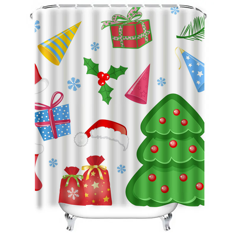 TU 샤워 커튼 크리스마스 숲 사슴 패턴 방수 휴일 욕 - Home Xmas Decor Ideas 리뷰 및 가격