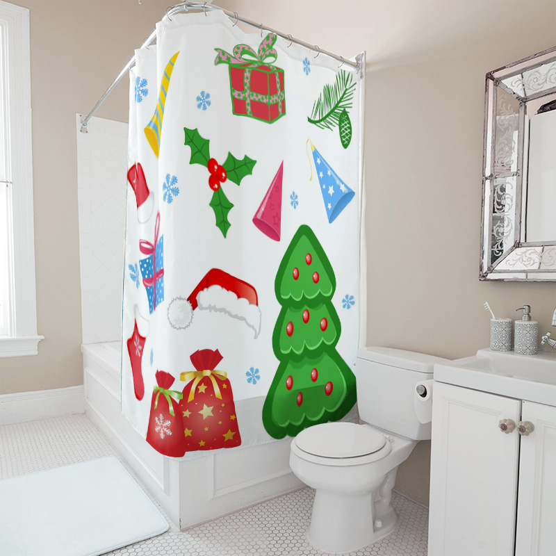 TU 샤워 커튼 크리스마스 숲 사슴 패턴 방수 휴일 욕 - Home Xmas Decor Ideas 리뷰 및 가격