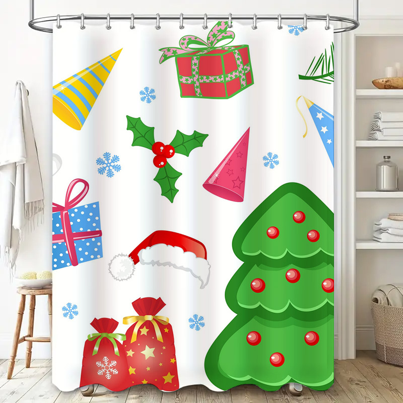 TU 샤워 커튼 크리스마스 숲 사슴 패턴 방수 휴일 욕 - Home Xmas Decor Ideas 리뷰 및 가격