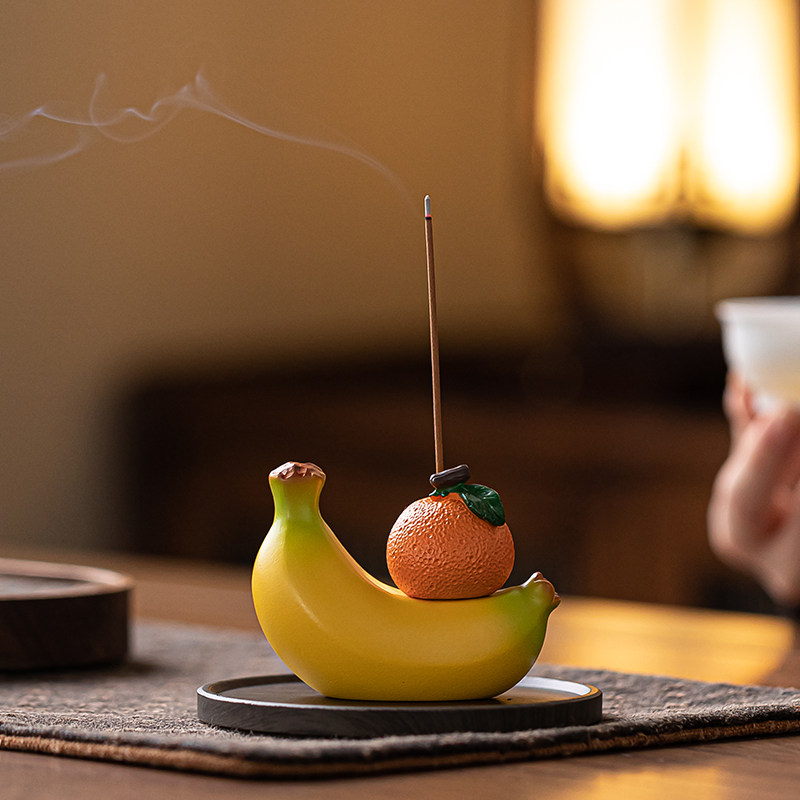 중국 스타일 행운의 오렌지 바나나 레진 향꽂이 홀더,  - Incense Stick Holder 리뷰 및 가격
