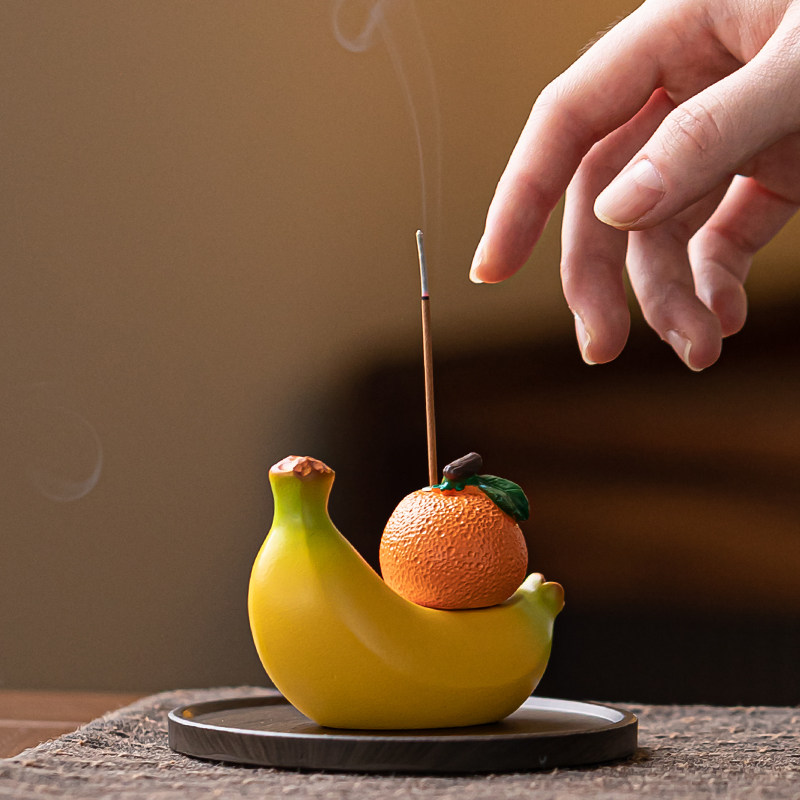 중국 스타일 행운의 오렌지 바나나 레진 향꽂이 홀더,  - Incense Stick Holder 리뷰 및 가격