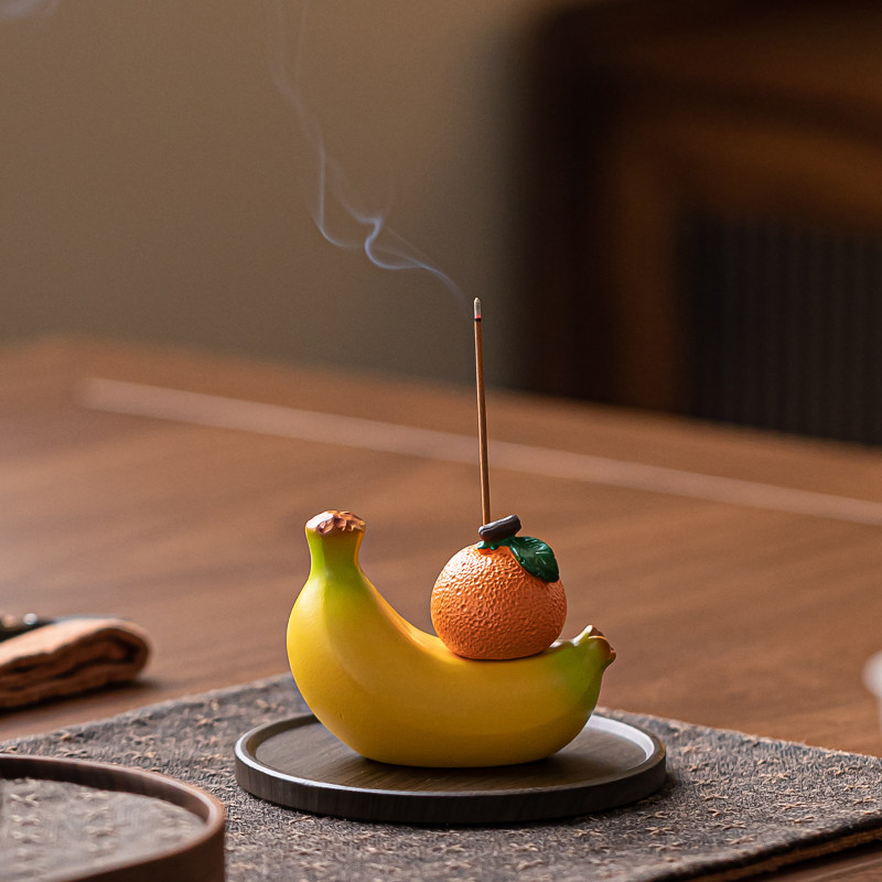 중국 스타일 행운의 오렌지 바나나 레진 향꽂이 홀더,  - Incense Stick Holder 리뷰 및 가격