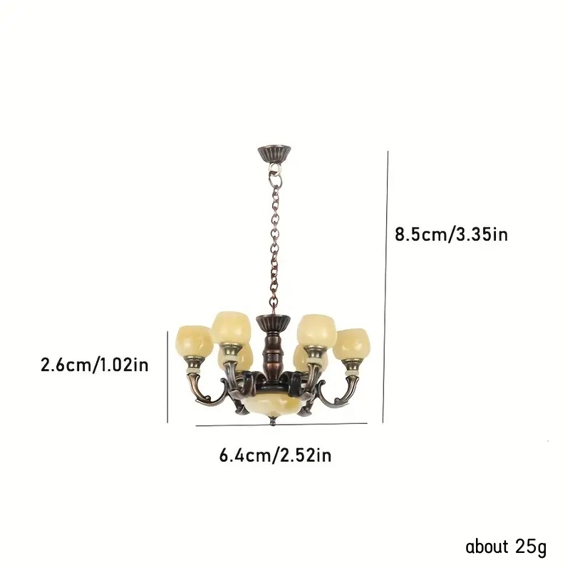 1Pcs 인형 집 미니어처 레트로 천장 조명 샹들리에  - Fairy Lights Bedroom 리뷰 및 가격