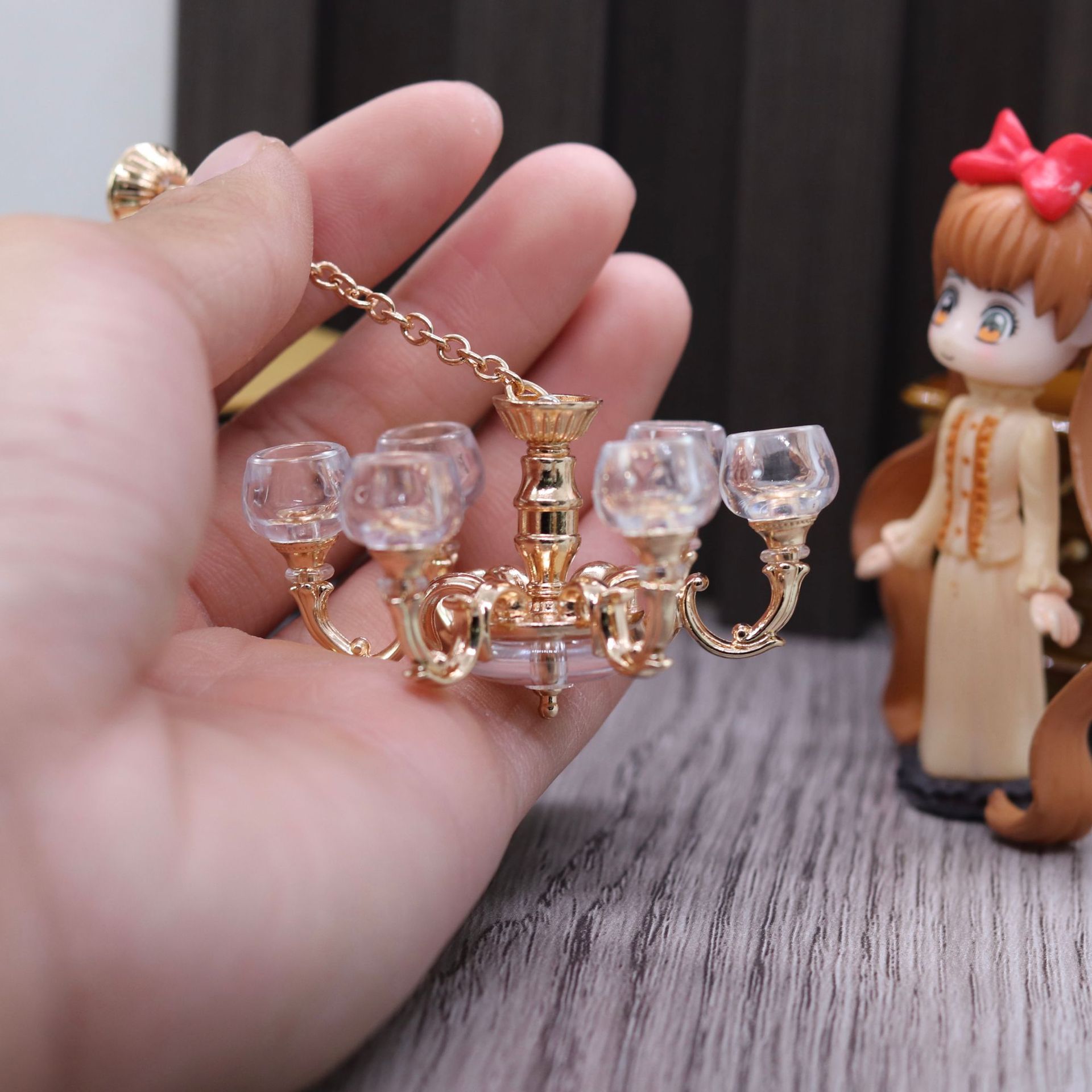 1Pcs 인형 집 미니어처 레트로 천장 조명 샹들리에  - Fairy Lights Bedroom 리뷰 및 가격