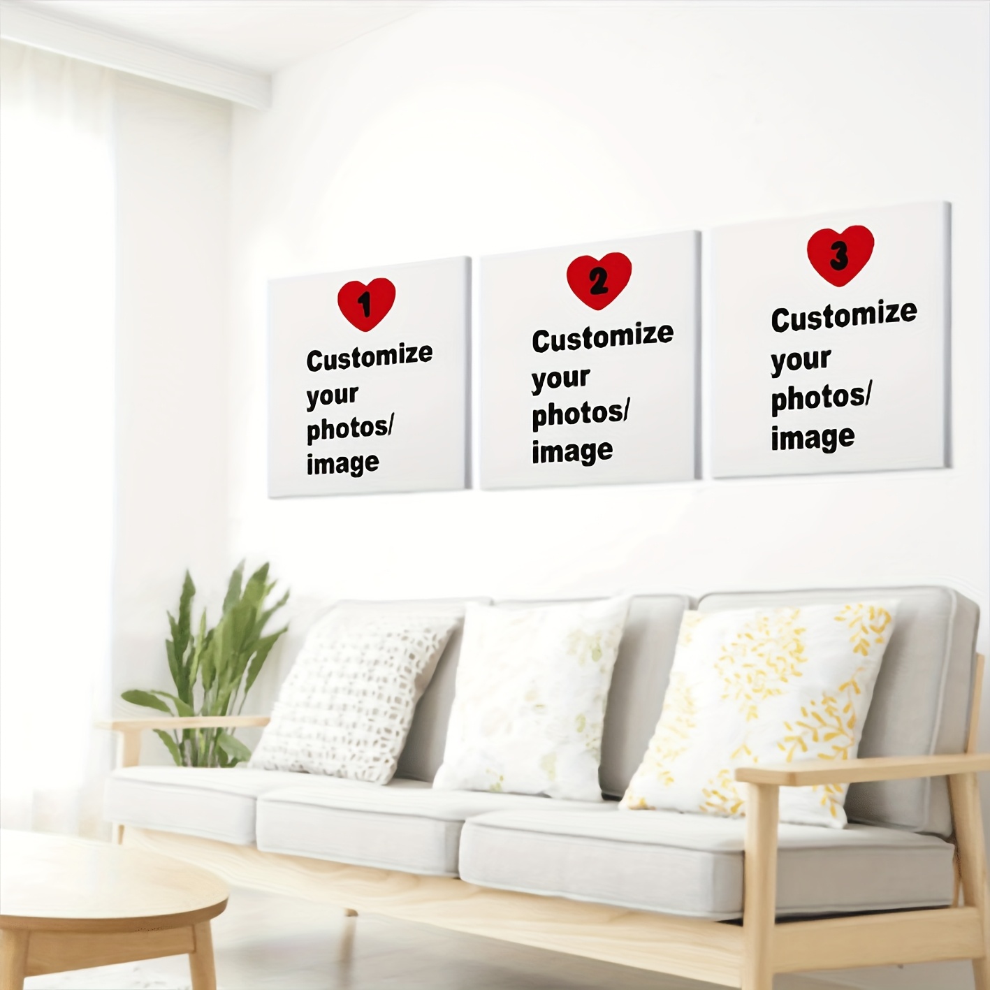 3개 세트 맞춤형 사각 캔버스 포스터 개인화된 커플 가 - Home Decor Furniture 리뷰 및 가격