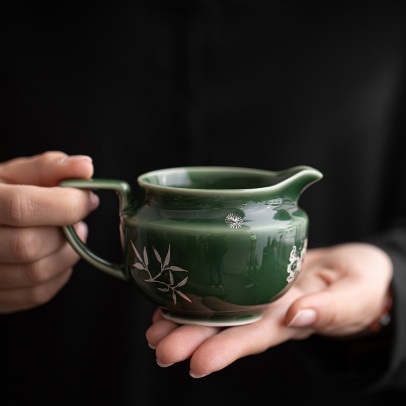 녹색 도자기 매화송이 디자인 공부차 컵 선(禪) 스타일 - Home Decor Zen Style 리뷰 및 가격
