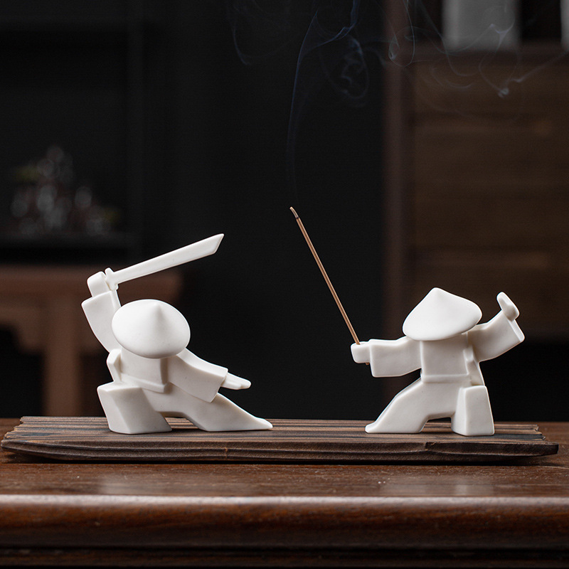 검객 Chivalrous 전문가 세라믹 사무라이 기사  - Incense Stick Holder 리뷰 및 가격