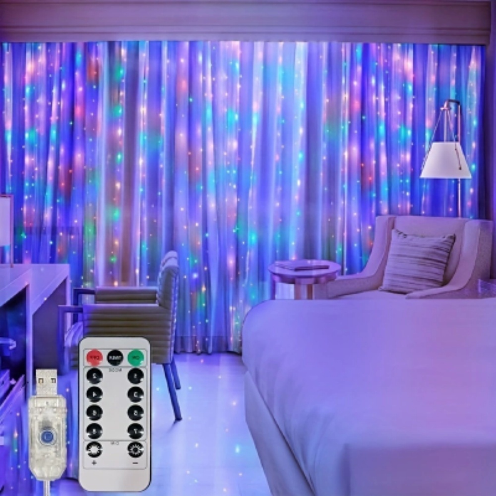 3/6m LED 커튼 스트링 조명 USB 페스툰 리모컨 - Fairy Lights Bedroom 리뷰 및 가격