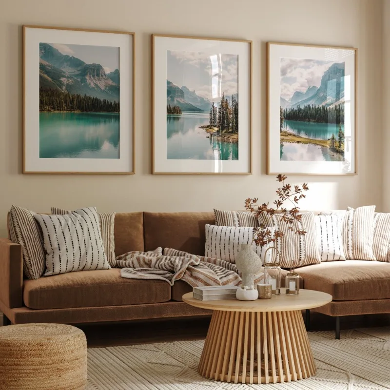 캐나다 산 호수 포스터 경치 좋은 숲 풍경 자연 사진  - Home Decor Canada 리뷰 및 가격